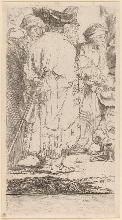 The Man with a Cane (Fragment from the Hundred Guilder Print) by Rembrandt van Rijn and William Baillie