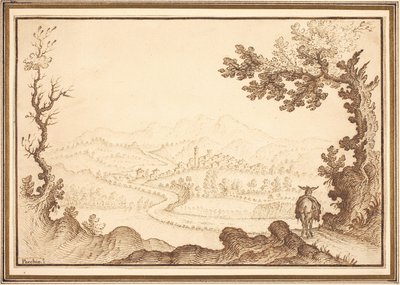 A Landscape Near Pecchio by Remigio Cantagallina