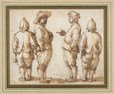 Four Standing Youths by Remigio Cantagallina