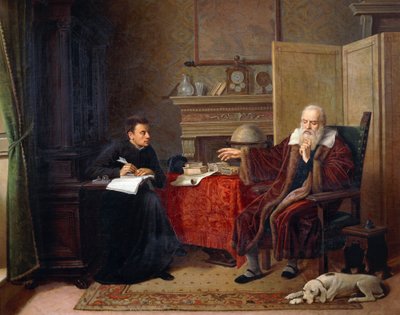 Galileo Galilei Dictating His Observations to His Secretary in Arcetri by Remigio Cantagallina