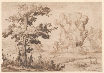 Landscape with a Cottage by Remigio Cantagallina