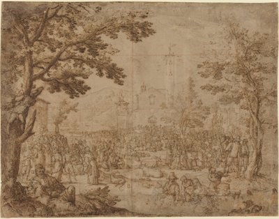 The Fair at Impruneta by Remigio Cantagallina