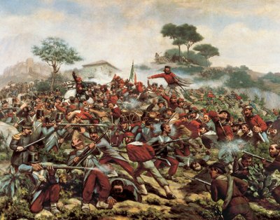 Giuseppe Garibaldi at Battle of Calatafimi, May 15 by Remigio Legat