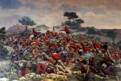 Giuseppe Garibaldi at Battle of Calatafimi, May 15 by Remigio Legat