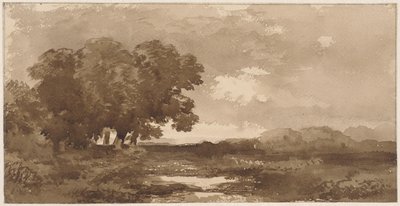 Landscape with Trees on the Left by Remigius Adrianus Haanen
