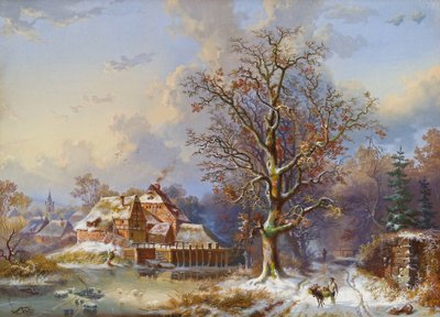 Village in Winter by Remigius Adrianus Haanen