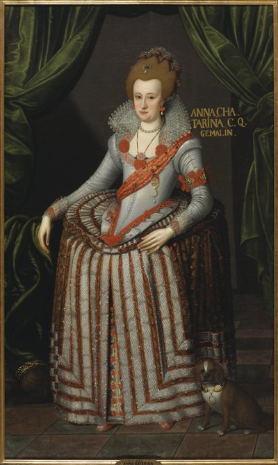 Portrait of Princess Anne Catherine of Brandenburg, Queen of Denmark and Norway by Remmert (c.1575 1649) Petersen