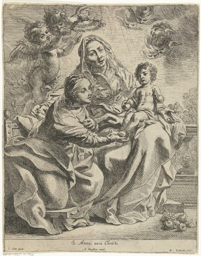 Anna te Drieën S. Anna, Grandmother of Christ (title on object) by Remoldus Eynhoudts