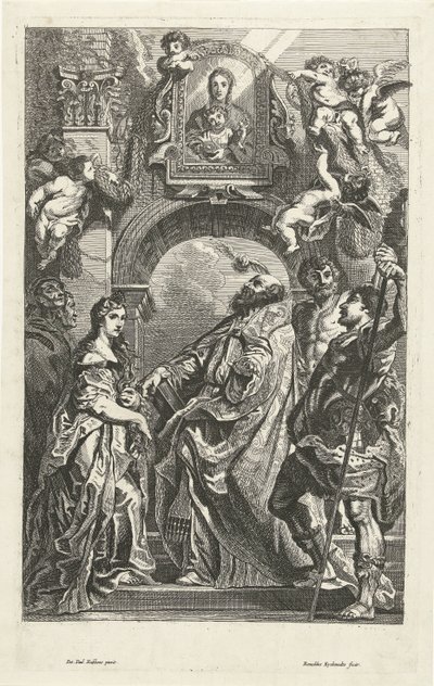 Saints Under an Image of Santa Maria in Vallicella by Remoldus Eynhoudts