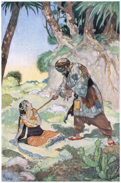 He began to beat her so badly that she cried out for help by René Bull
