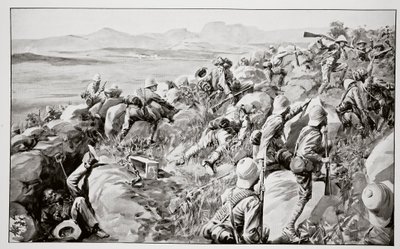 The Relief of Ladysmith - The Last Rush at Hlangwane Hill by René Bull