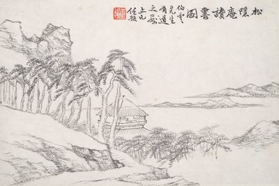 Reading at the Secluded Pine Studio (Song yin an) by Ren Yu
