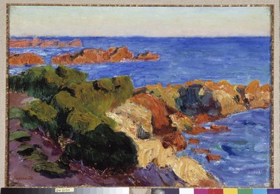 Les rochers rouges a Agay by Rene Auguste Seyssaud