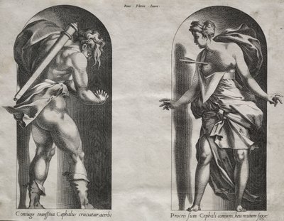 Cephalus and Procris in Two Niches by Rene Boyvin