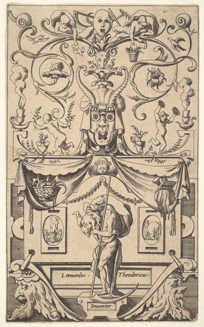 Panel with Figure of Saturn, Plate 1 by Rene Boyvin