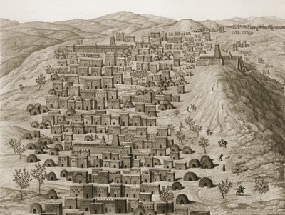 View of Part of the Town of Timbuktu from a Hill, Illustration from Journal dun Voyage a Tombouctou et a Jenne, 1830 by Rene Caillie