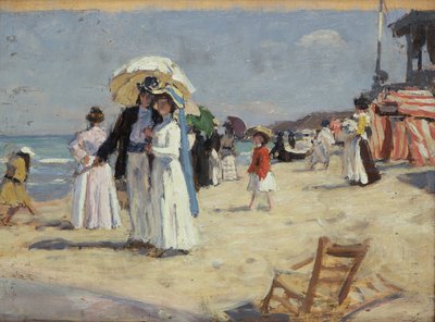 Couple on the Beach at Cabourg by René François Xavier Prinet