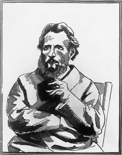 Illustration for Monsieur Bergeret in Paris, novel by Anatole France by Rene George Hermann Paul