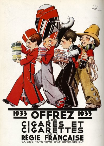 Cigarettes of the French Regie, 1932 by Rene Vincent