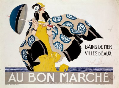 Poster for department stores Au Bon Marche by Rene Vincent