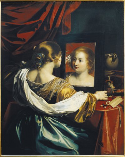 Vanity or Young woman at her toilet by Renieri