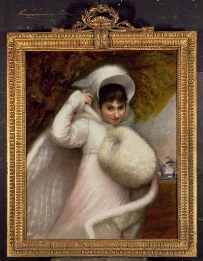 Portrait of a Lady in a White Dress by Rev. Mathew William Peters