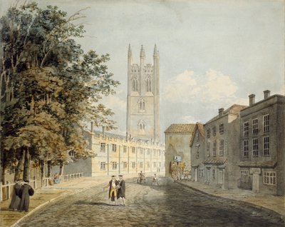 Magdalen College and the Eastern End of the High Street, Oxford, 1795 by Rev Robert Nixon