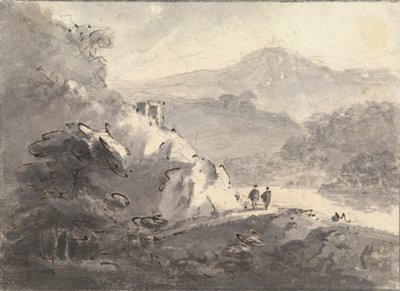 Landscape with Two Figures on a Road by Rev. William Gilpin