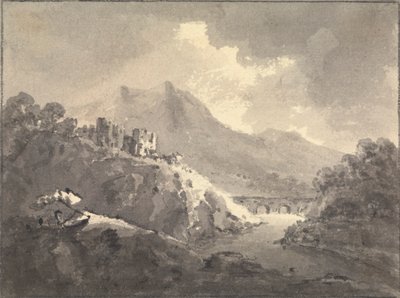 Landscape with a Castle and a Bridge by Rev. William Gilpin