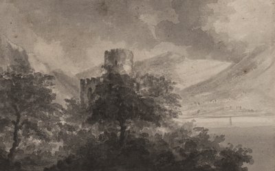 Wooded Lakeland Castle: Capriccio, 1804 by Rev. William Gilpin