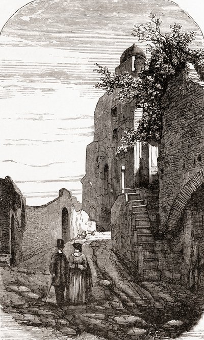 Clivus Victoria on the Palatine Hill, Rome, Italy in the Late 19th Century by Reverend Samuel Manning