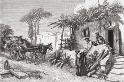 Mendicant friars near Naples, Italy in the late 19th century by Reverend Samuel Manning