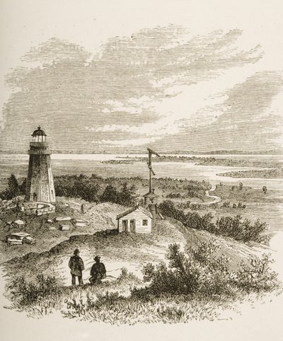 Sandy Hook New Jersey, seen from the lighthouse in the 1870s by Reverend Samuel Manning