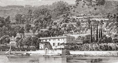 The Island of Palmaria, opposite La Spezzia, Italy in the late 19th century. From Italian Pictures by Rev. Samuel Manning, published c.1890. by Reverend Samuel Manning