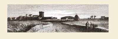 The countryside near Ostia, Rome, Italy in the late 19th century. From Italian Pictures by Rev. Samuel Manning, published c.1890. by Reverend Samuel Manning