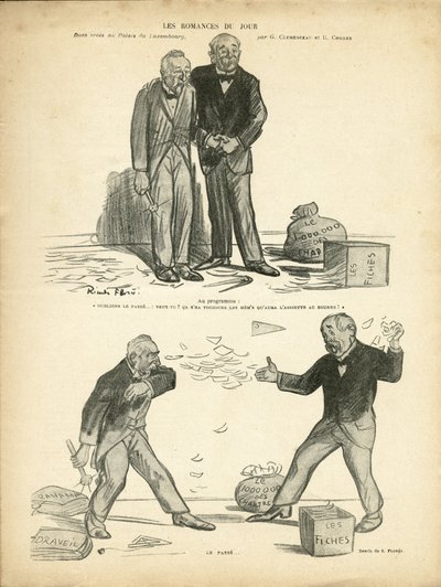 Illustration of Ricardo Flores in Le Rire, 28/12/12 - Romance of the Day - Case of Panama, Case of Records, Repression - Million of the Chartreux - Combes Emile, Clemenceau George by Ricardo Flores