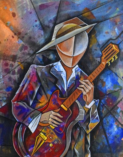 Abstract Guitar Player by Ricardo Maya