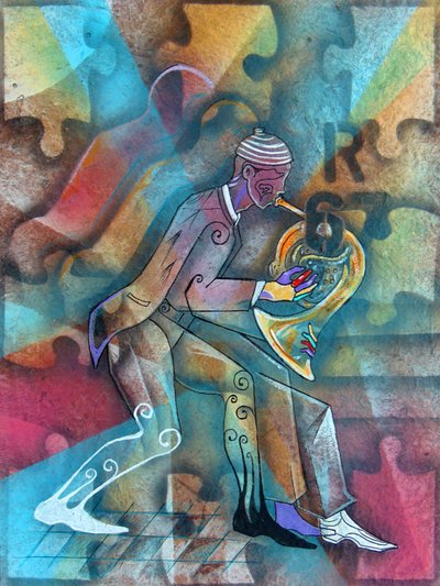 Vibrant Jazz Musician by Ricardo Maya