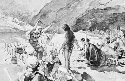 A possessed is exorcised in the Rosé Valley (drawing by R. Pellegrini) by Riccardo Pellegrini