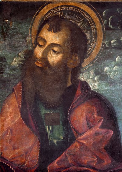 Saint Paul and Saint Peter (detail representing Saint Paul) - Painting by Riccardo Quartararo, 1493 by Riccardo Quartararo