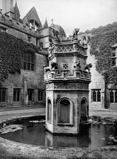 Fountain in the Cloisters of Newstead Abbey, Nottingham by Richar Keene