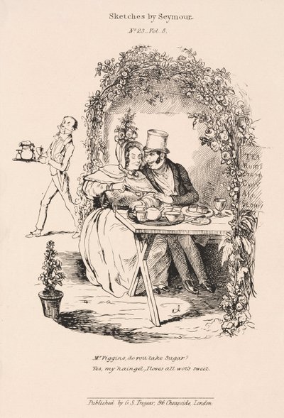 Courting Scene in the Garden of a Country Tea Room by John Pardon
