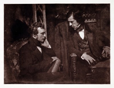 Two men in conversation: Dr Samuel Brown (1817-1856) and Reverend George Gilfillan (1813-1878), photograph circa 1840 by John Pardon
