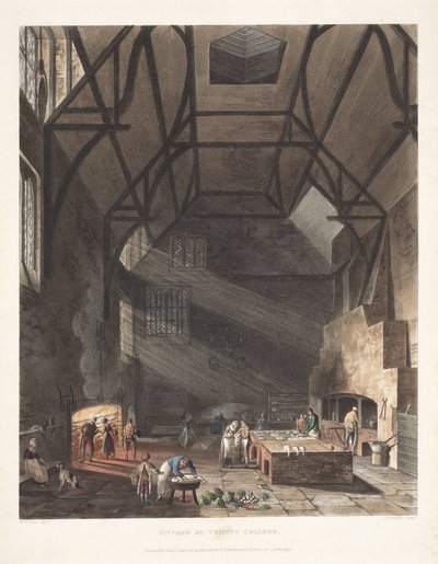 Kitchen of Trinity College, Cambridge, Early 19th Century by John Pardon