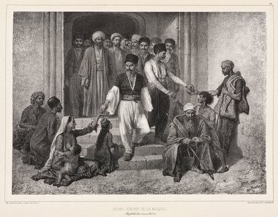Tatars Coming Out of the Mosque, Baghtcheh-Sarai, Crimea by John Pardon