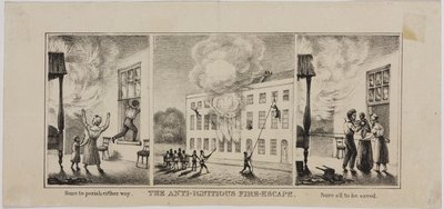 The Anti-Ignitious Fire Escape, Mid 19th Century by John Pardon
