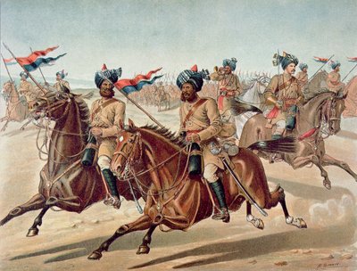 Scouts of the 10th Bengal Lancers, the Anglo-Indian Army of the 1880s by Richard (after) Simkin