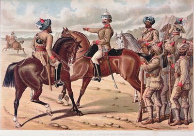 The Corps of Guides (Cavalry and Infantry), the Anglo-Indian Army of the 1880s by Richard (after) Simkin