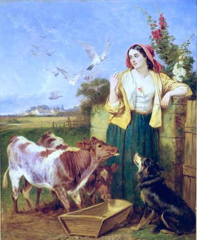 Feeding the Calves by Richard Ansdell
