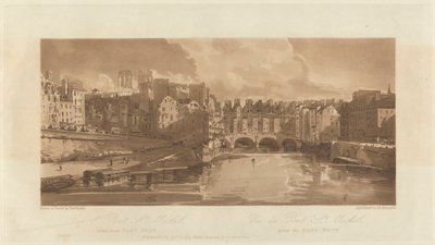 View of the Pont St. Michael, taken from the Pont Neuf, 1803 by Richard Banks Harraden